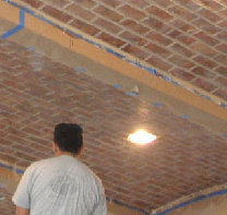 old world brick finish barrel vaults